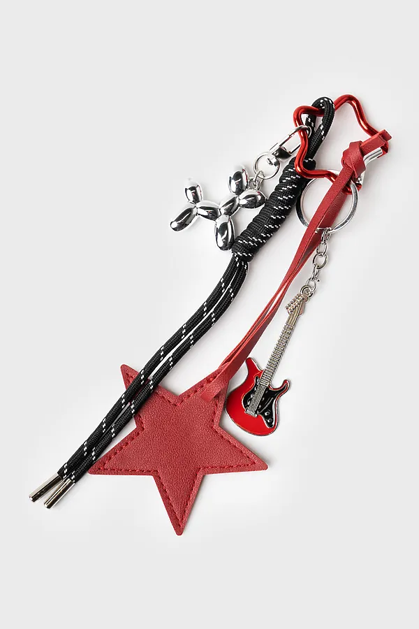 Брелок для девочек PLAYTODAY, красный,черный - фото 1