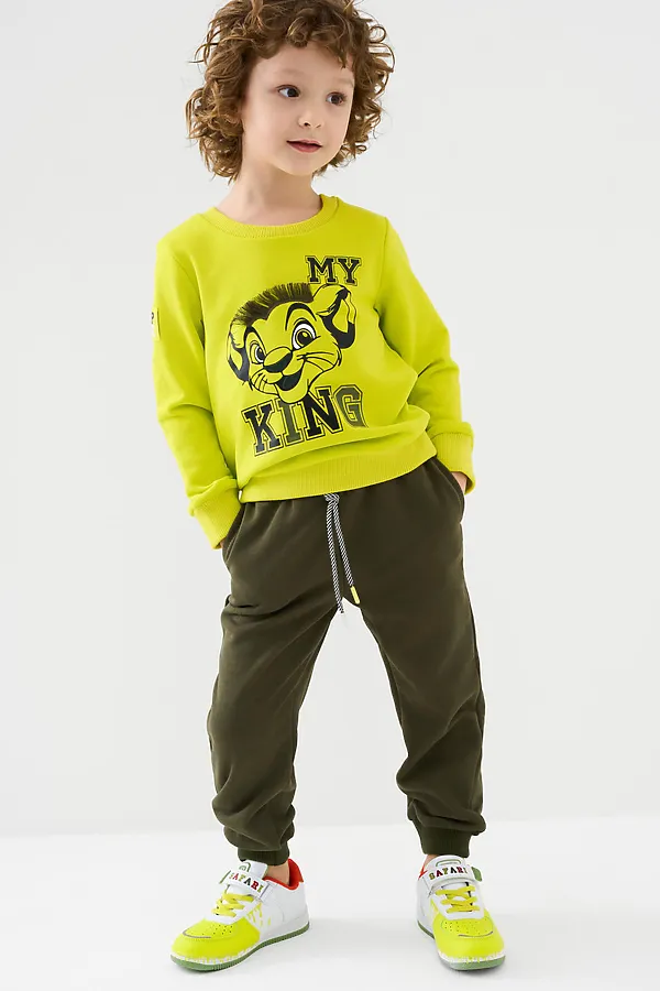 Толстовка трикотажная для мальчиков PLAYTODAY, светло-зеленый - фото 1