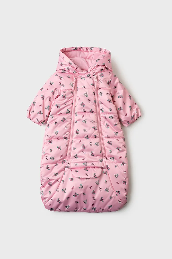 Конверт детский текстильный с полиуретановым покрытием для девочек PLAYTODAY, разноцветный - фото 1