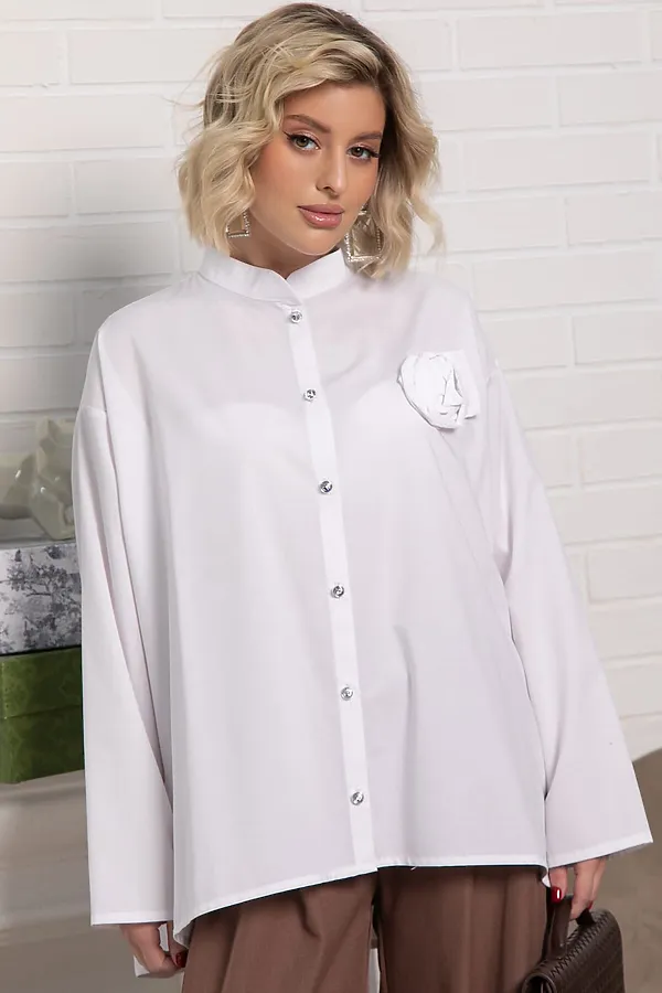 Блуза Луиза LADY TAIGA, белая - фото 1