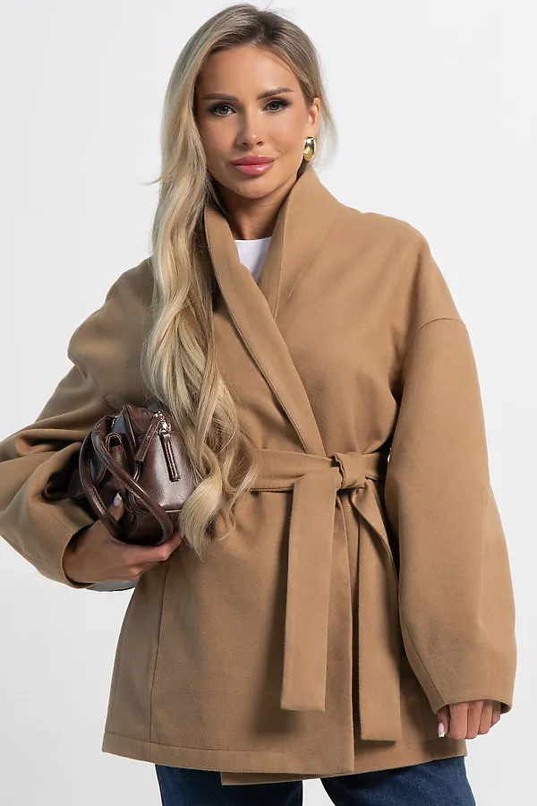 Пальто Мелания LADY TAIGA, кэмел - фото 1