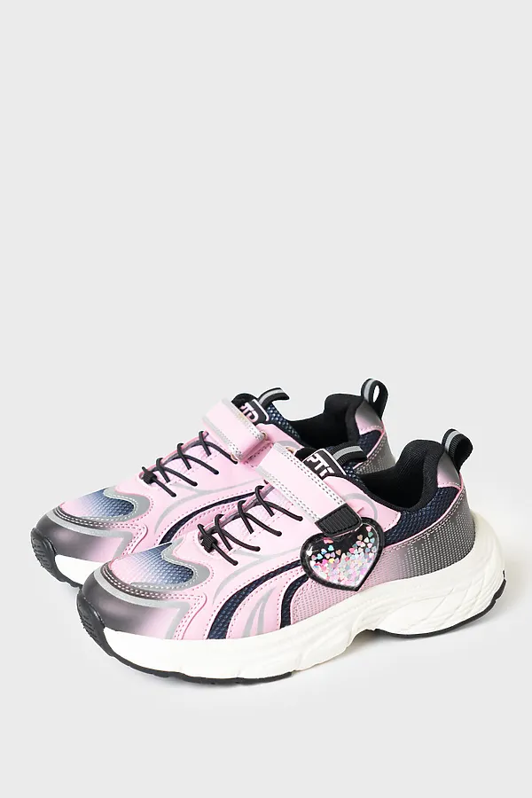 Полуботинки для девочек PLAYTODAY, розовый,черный - фото 1