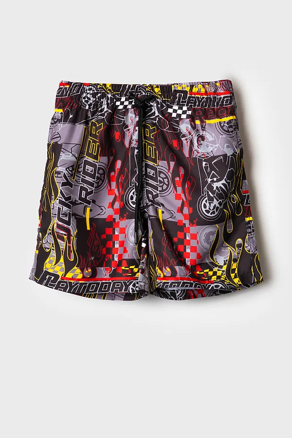 Шорты текстильные плавательные для мальчиков, длинные PLAYTODAY, разноцветный - фото 1