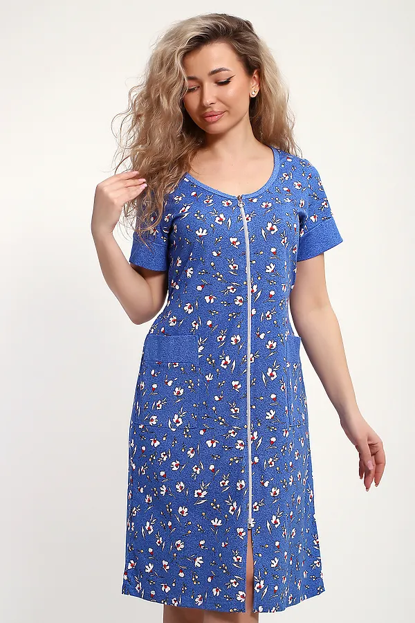 Халат 37005 НАТАЛИ, джинс - фото 1