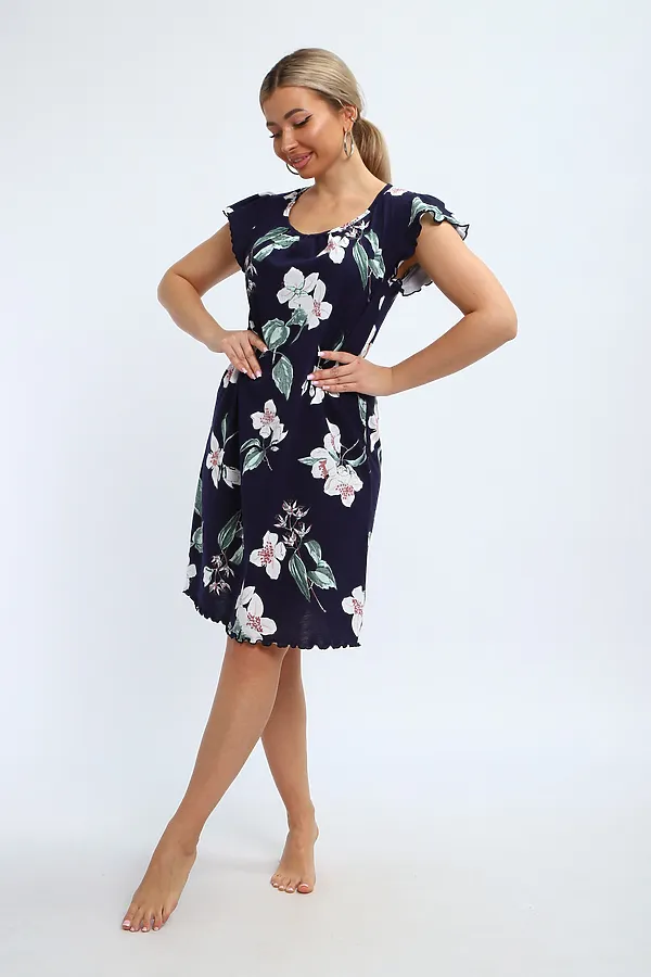 Сорочка С 426 НАТАЛИ, синий - фото 1