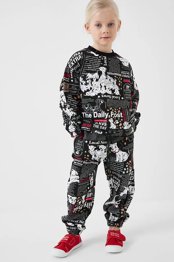 Комплект трикотажный для девочек: толстовка, брюки PLAYTODAY, разноцветный - фото 1