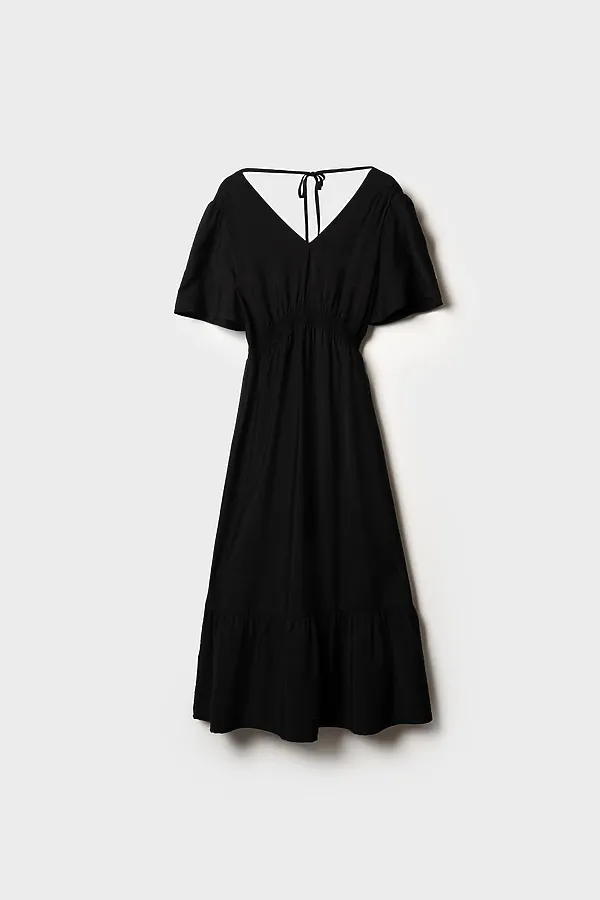 Платье текстильное для женщин PLAYTODAY, черный - фото 1