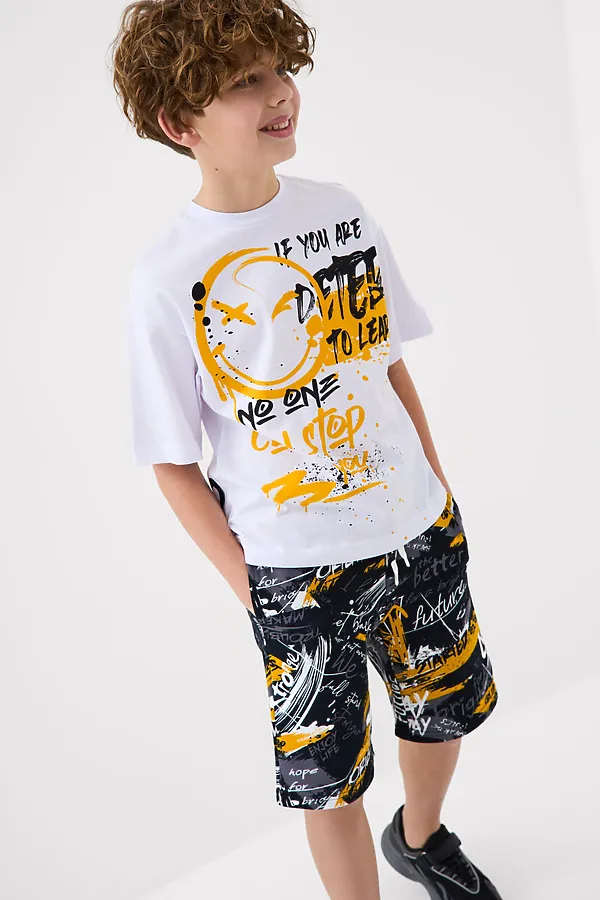 Шорты трикотажные для мальчиков PLAYTODAY, разноцветный - фото 1