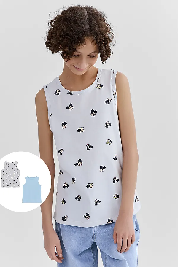 Майка  для мальчиков (2шт) MARK FORMELLE, мышата на дымке +голубое небо - фото 1