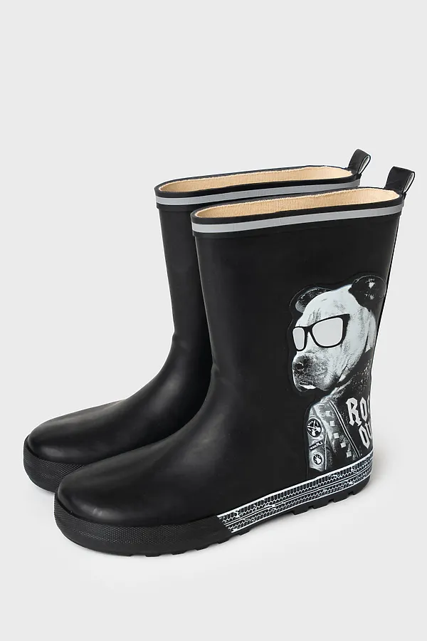 Сапоги резиновые для мальчиков PLAYTODAY, черный - фото 1
