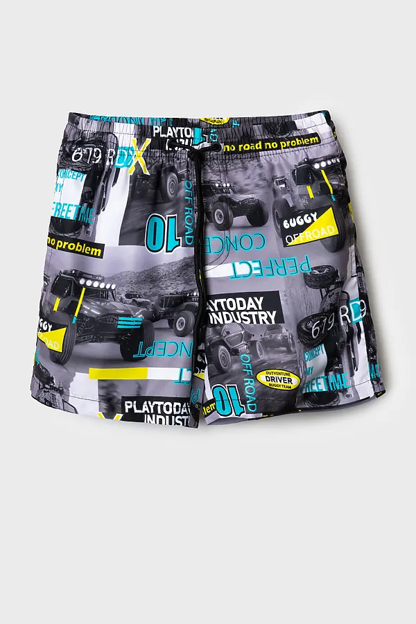 Шорты текстильные плавательные для мальчиков, средней длины PLAYTODAY, разноцветный - фото 1
