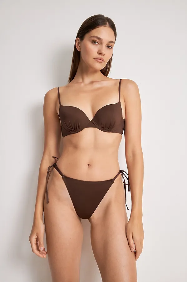 Трусы купальные стринги-бразилиано INFINITY, шоколадный - фото 1