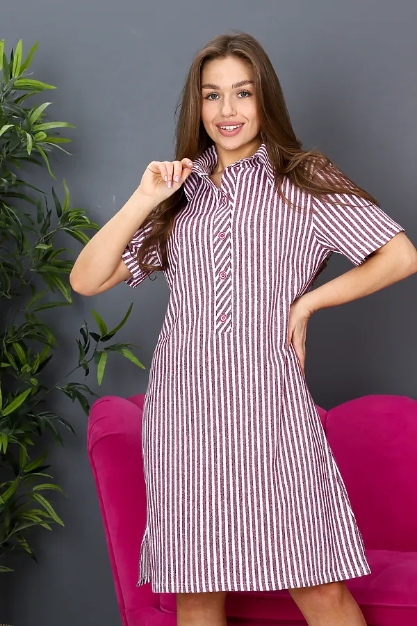 Платье ПЛ-01 НАТАЛИ, брусничный - фото 1