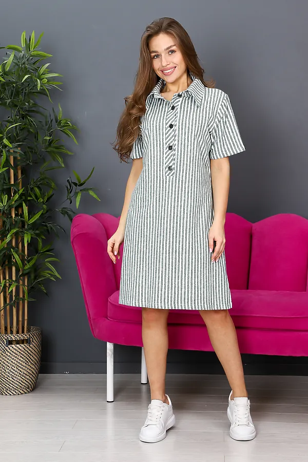 Платье ПЛ-01 НАТАЛИ, оливковый - фото 1