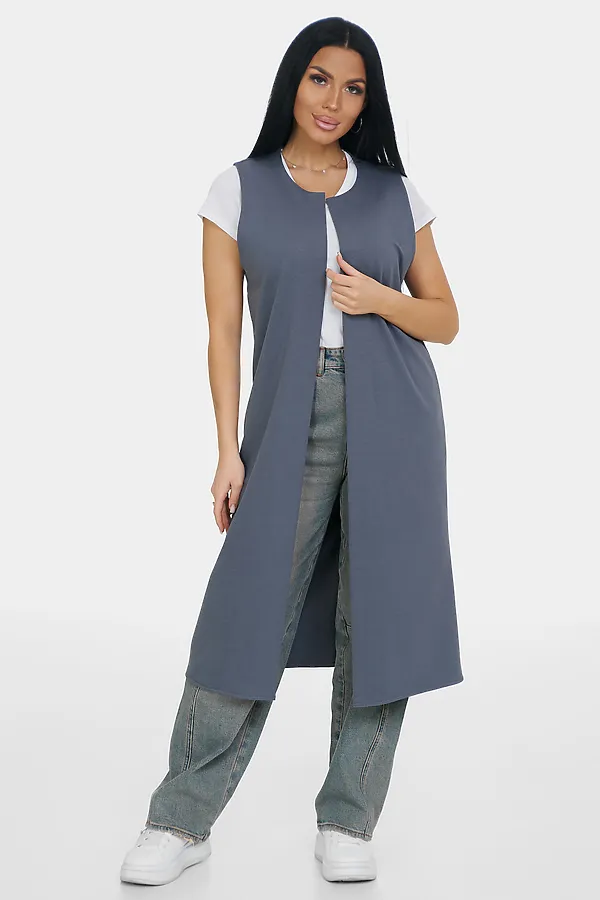 Жилет Стиль НАТАЛИ, серый - фото 1