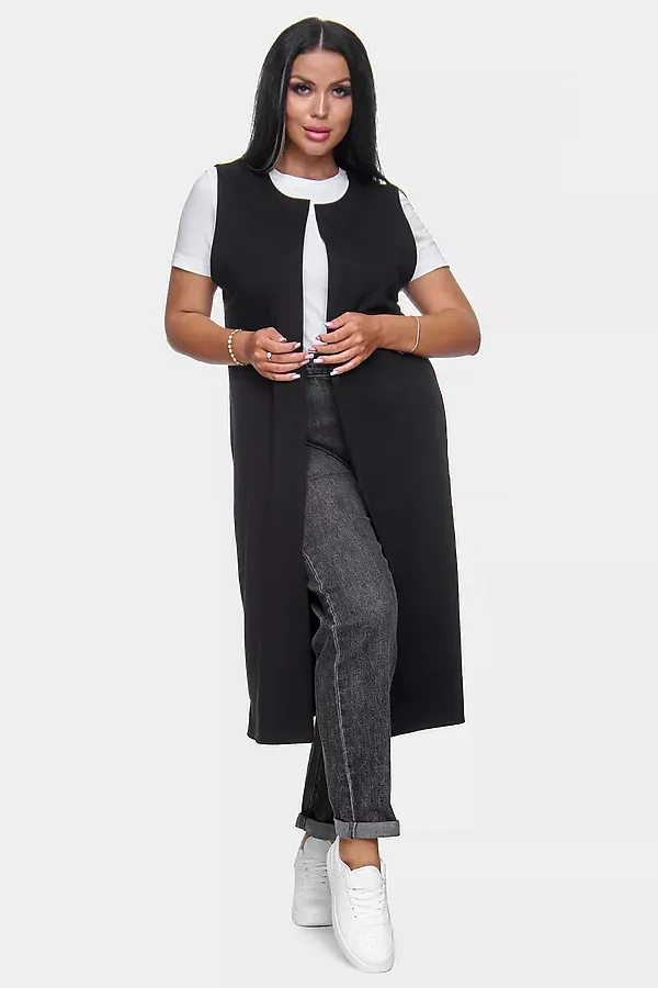 Жилет Стиль НАТАЛИ, черный - фото 1