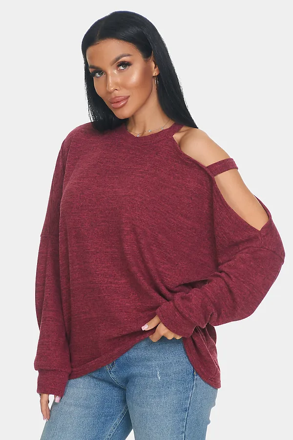 Джемпер Пэрис НАТАЛИ, бордовый - фото 1