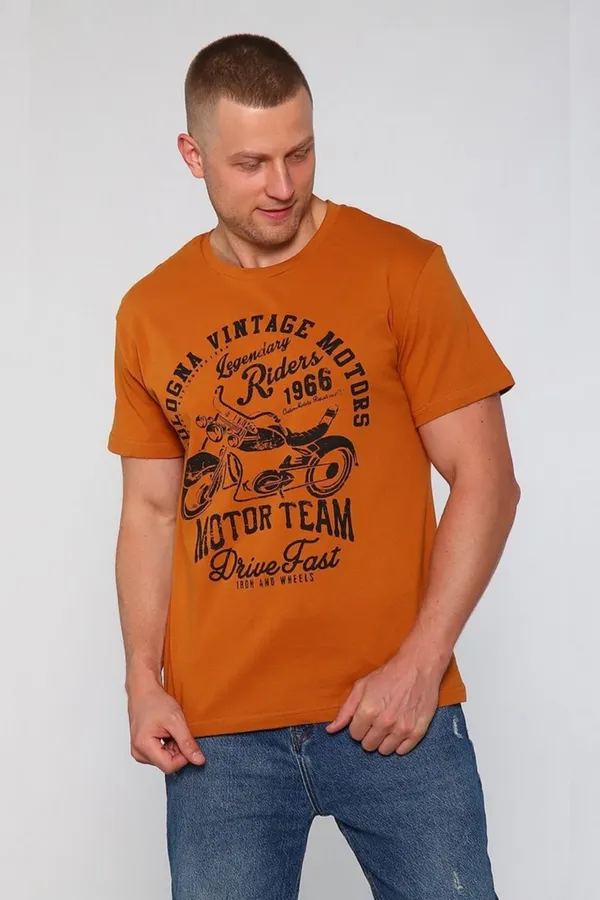 Футболка 2225 Байкер НАТАЛИ, горчичный - фото 1