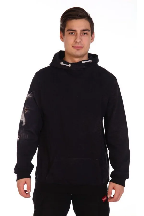 Толстовка 2302 Волк НАТАЛИ, черный - фото 1