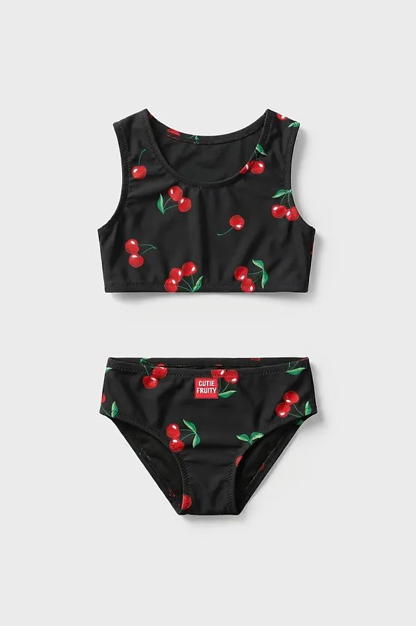 Купальный костюм трикотажный для девочек PLAYTODAY, разноцветный - фото 1