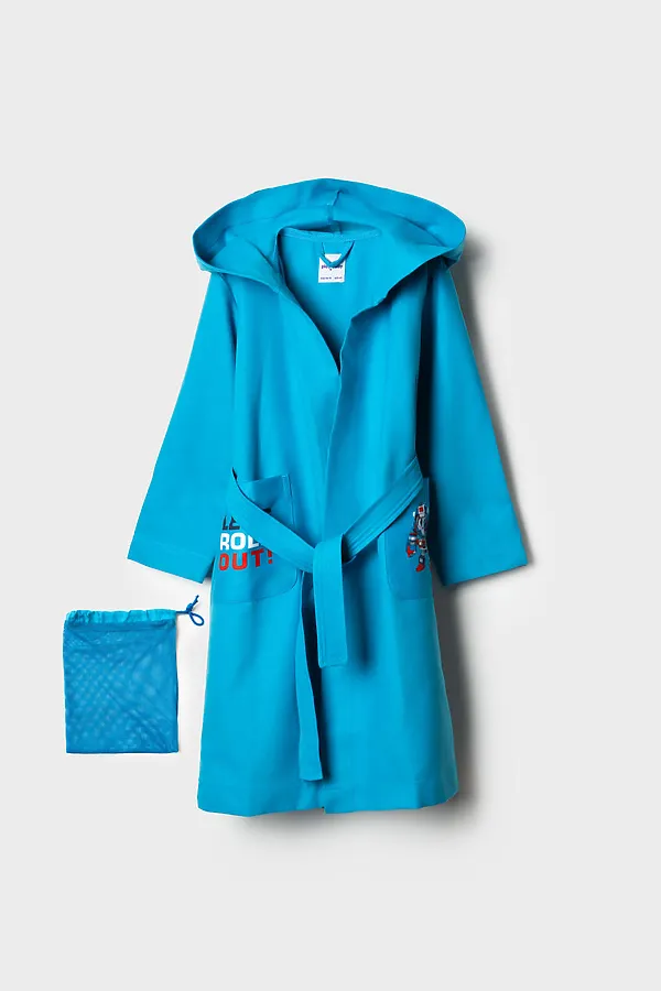 Халат текстильный для мальчиков PLAYTODAY, ярко-синий - фото 1