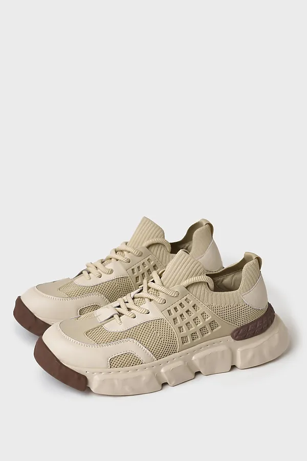 Полуботинки мужские PLAYTODAY, бежевый - фото 1