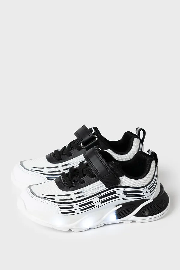 Полуботинки для мальчиков PLAYTODAY, белый,черный - фото 1