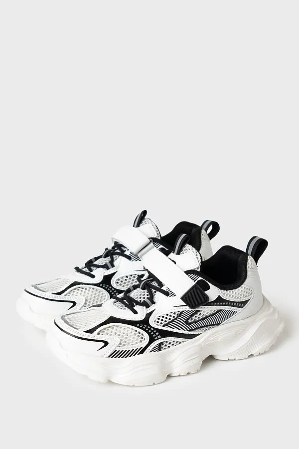 Полуботинки для мальчиков PLAYTODAY, белый,черный - фото 1