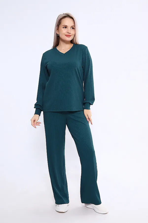 Костюм с брюками 745 НАТАЛИ, изумрудный - фото 1