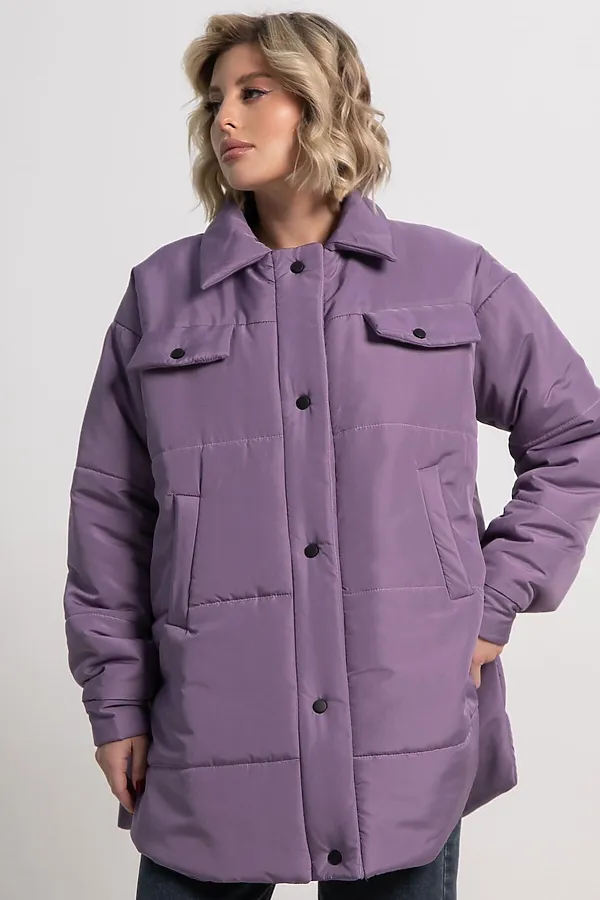 Куртка демисезонная Асель LADY TAIGA, фиолетовая - фото 1