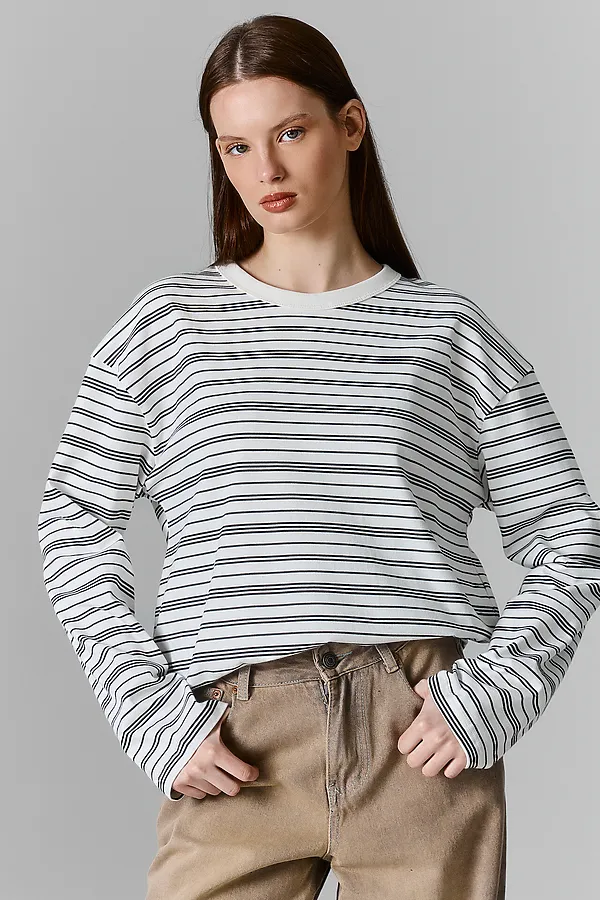 Джемпер женский MARK FORMELLE, полоска на св.молочном - фото 1