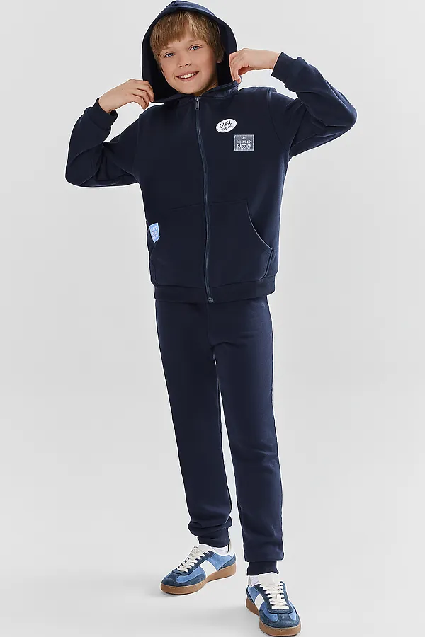 Комплект для мальчиков (толстовка, брюки) MARK FORMELLE, неви +печать1 - фото 1