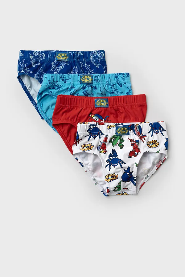 Трусы трикотажные для мальчиков - брифы, 4 шт в комплекте PLAYTODAY, разноцветный - фото 1