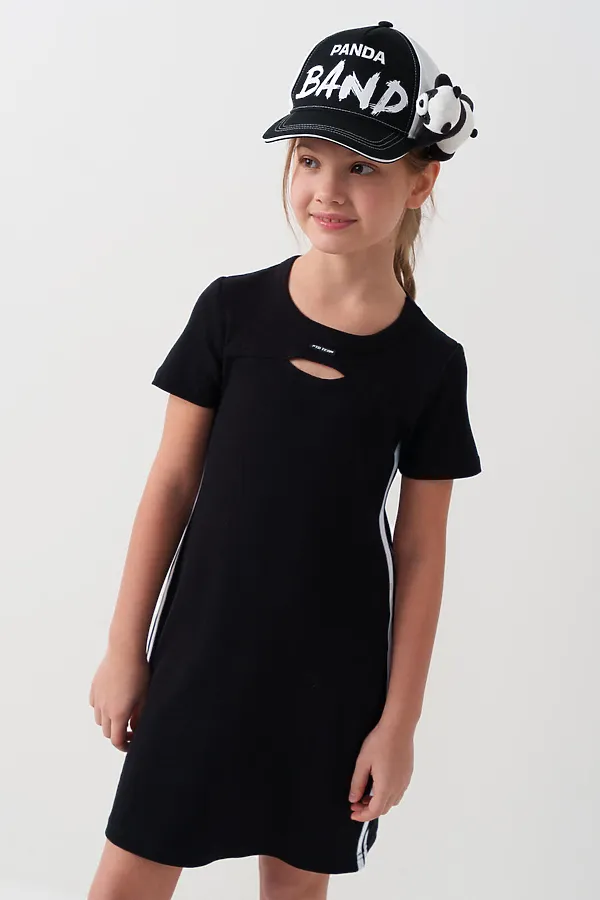 Кепка текстильная для девочек PLAYTODAY, белый,черный - фото 1