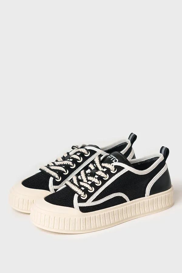 Полуботинки для девочек PLAYTODAY, черный,белый - фото 1