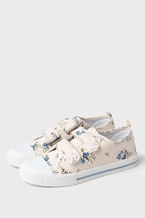 Полуботинки для девочек PLAYTODAY, белый,голубой - фото 1