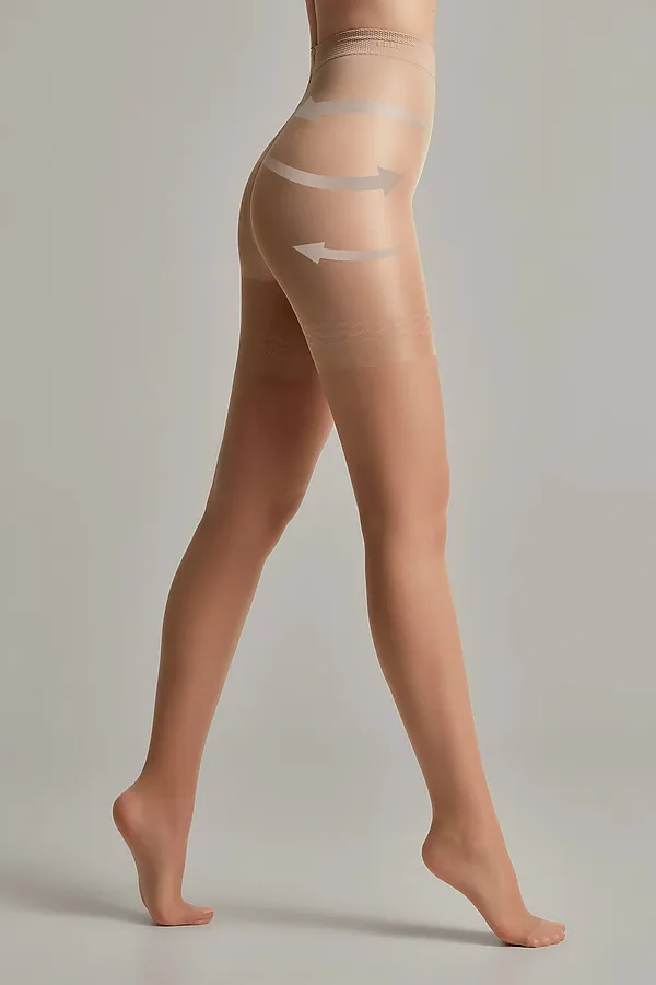 CONTE CONTROL 20 Колготки женские с утягивающими удлиненными шортиками CONTE ELEGANT, bronze - фото 1