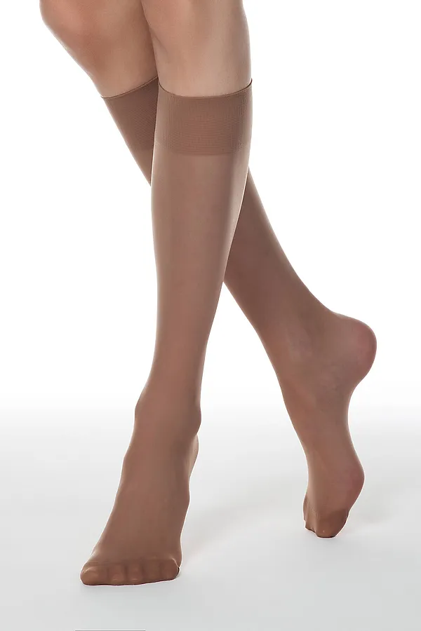 CONTE TENSION 20 (2 пары) Гольфы женские CONTE ELEGANT, bronze - фото 1