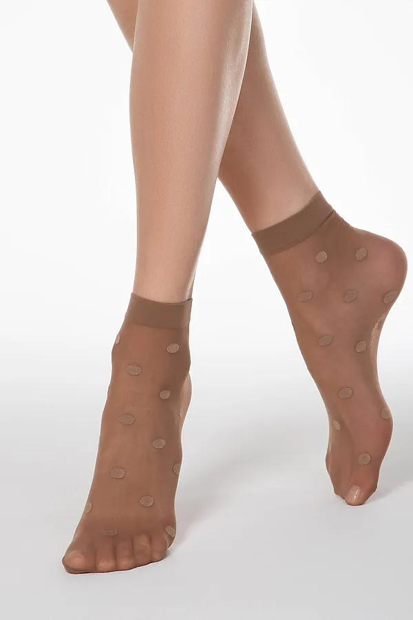 CONTE FANTASY 20 Носки в горошек CONTE ELEGANT, bronze - фото 1