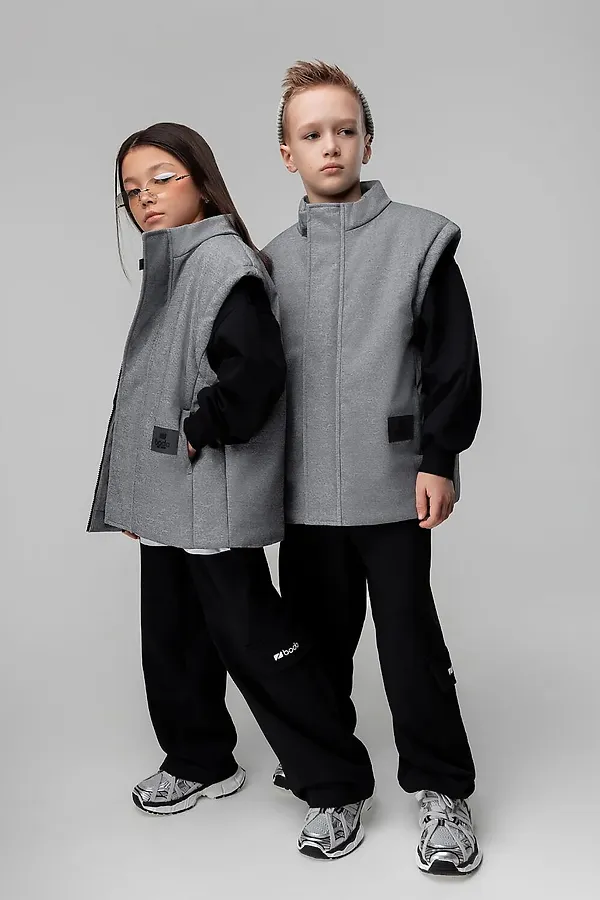 Жилет BODO, серый джинсовый - фото 1