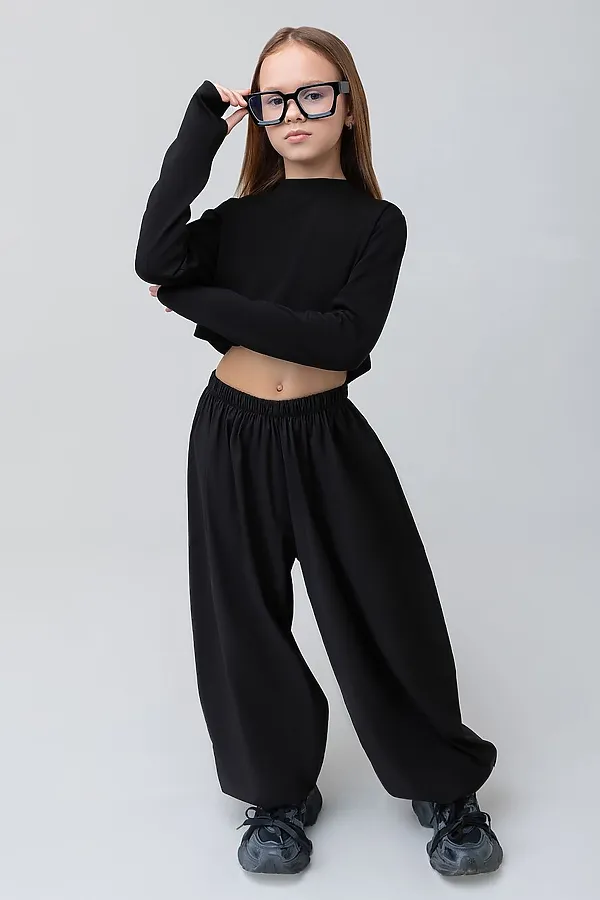 Брюки - алладины BODO, черный - фото 1