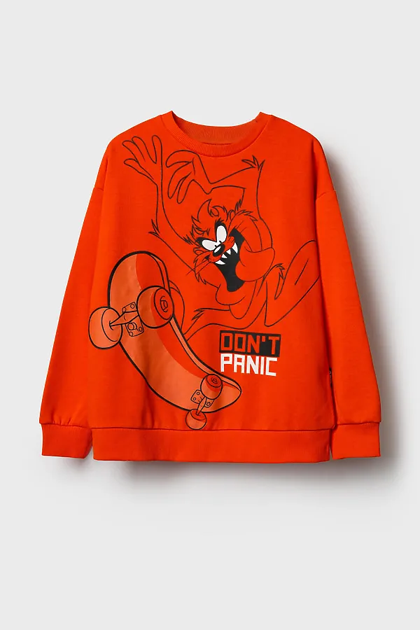 Толстовка трикотажная для мальчиков PLAYTODAY, оранжевый - фото 1