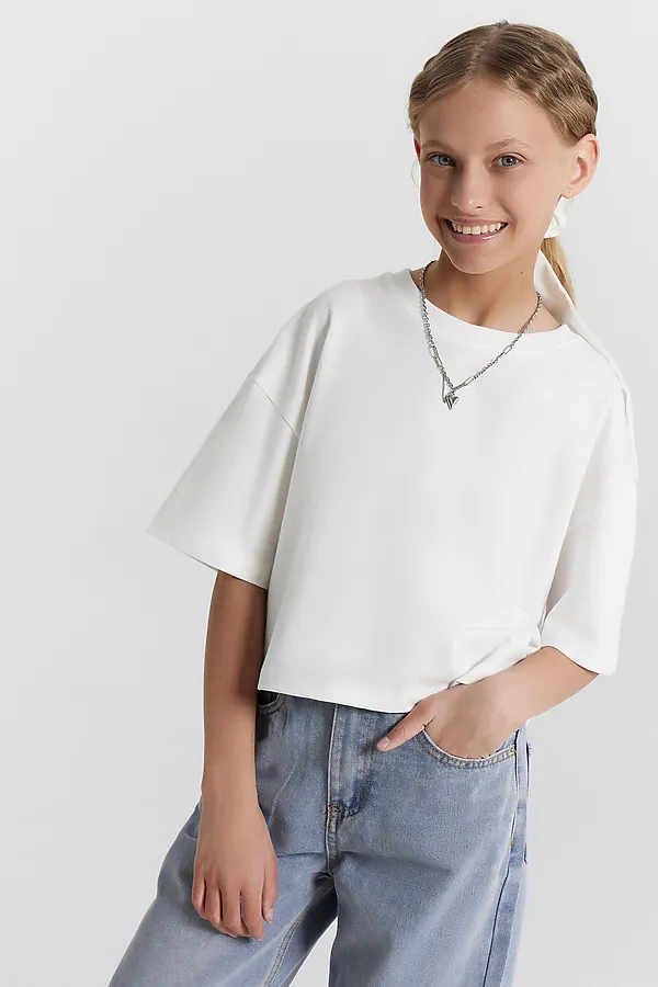 Футболка для девочек MARK FORMELLE, белый - фото 1