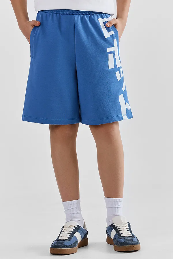 Шорты для мальчиков MARK FORMELLE, синий океан +печать - фото 1
