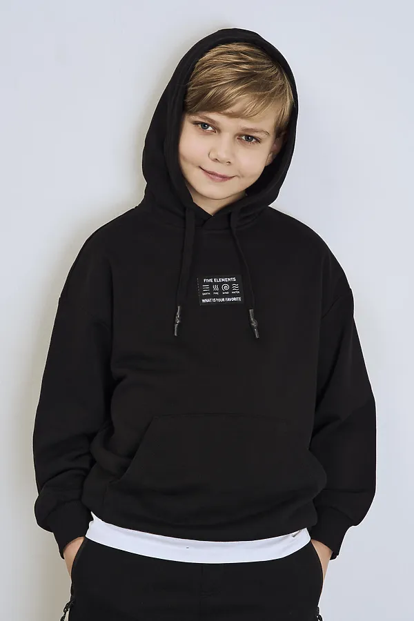 Толстовка трикотажная для мальчиков PLAYTODAY, черный - фото 1