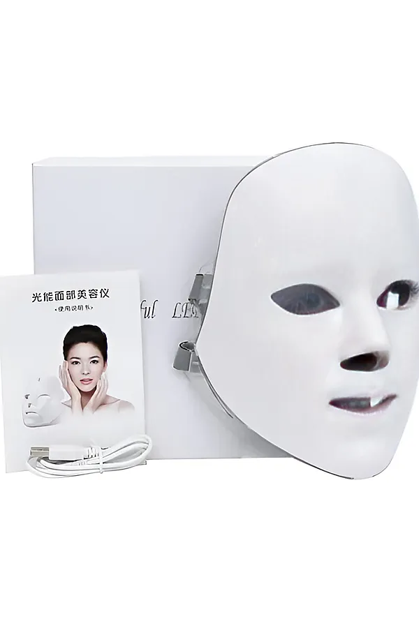 Nail Art Светодиодная LED-маска для лица / Colorful LED beauty mask, белый KRISTALLER, - - фото 1