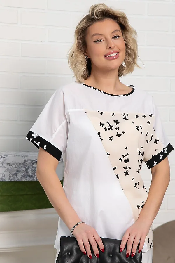 Блуза Нежность LADY TAIGA, белая - фото 1