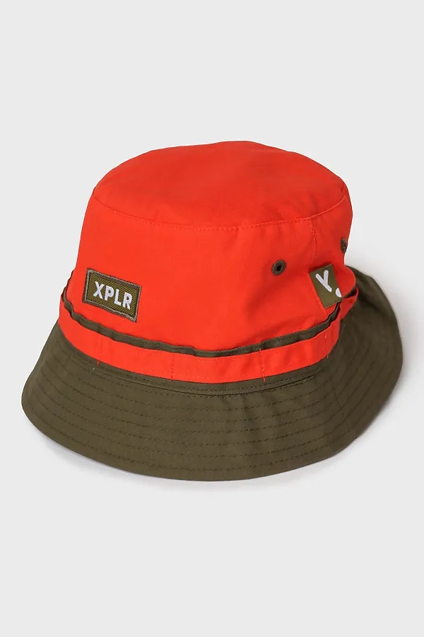 Панама текстильная для мальчиков PLAYTODAY, красный,темно-зеленый - фото 1