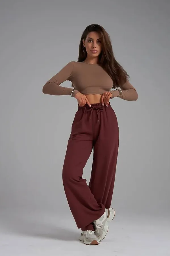 Брюки Палаццо НАТАЛИ, терракотовый - фото 1