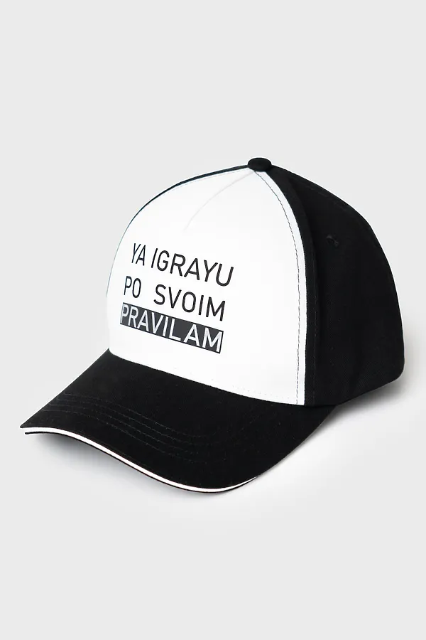 Кепка текстильная для мальчиков PLAYTODAY, черный,белый - фото 1